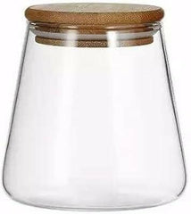 1 pc GTR Glass Food Storage Jar With Wooden Lid The AnS Store