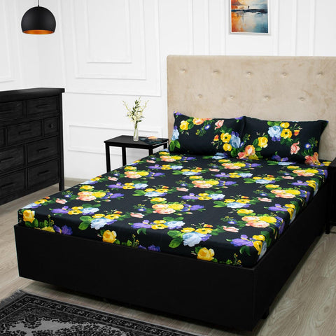 Print Microfiber Fitted Bedsheet Set