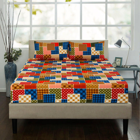 Print Microfiber Fitted Bedsheet Set