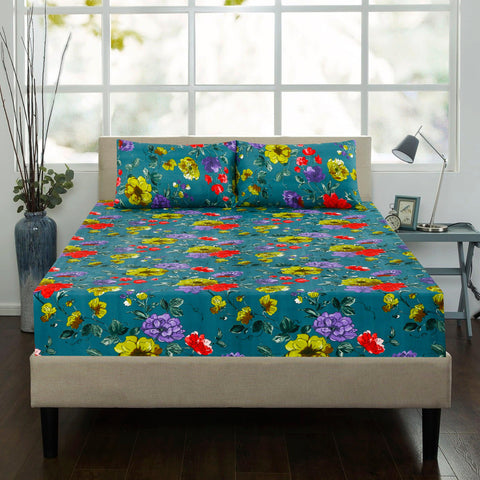 Print Microfiber Fitted Bedsheet Set