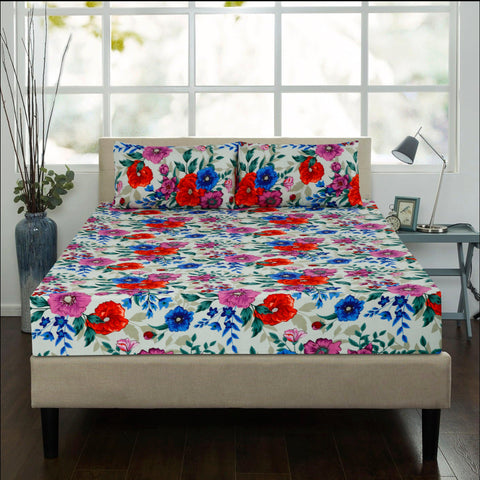 Print Microfiber Fitted Bedsheet Set