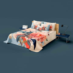 Luxurious 4Pc Digital Printed Bedsheet Set