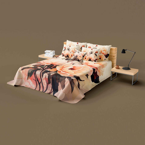 Luxurious 4Pc Digital Printed Bedsheet Set