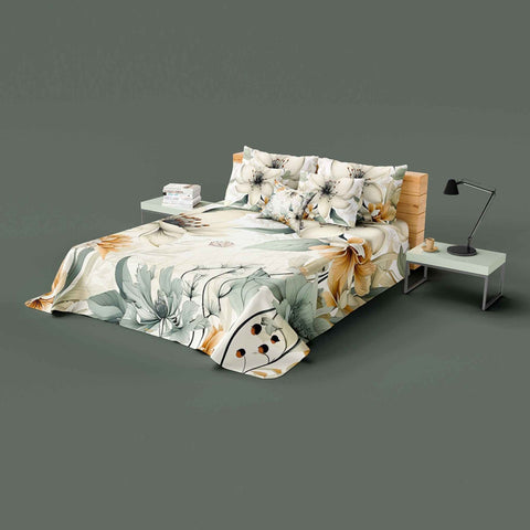 Luxurious 4Pc Digital Printed Bedsheet Set