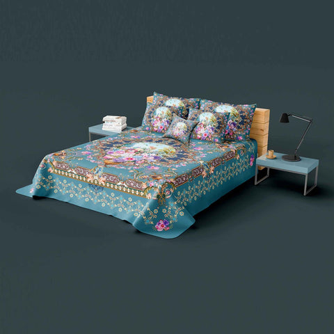 Luxurious 4Pc Digital Printed Bedsheet Set