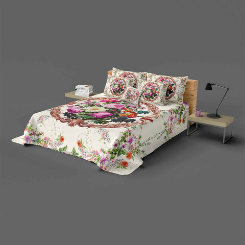 Luxurious 4Pc Digital Printed Bedsheet Set