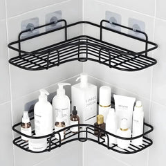 Multipurpose Wall Mount Corner Shelf Metal Storage Rack