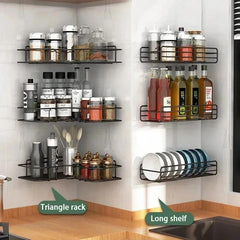 Multipurpose Wall Mount Corner Shelf Metal Storage Rack