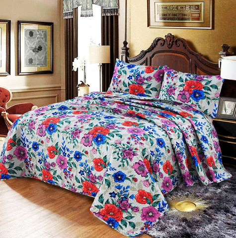 6Pc Ultrasonic Quilted Bedspread Set