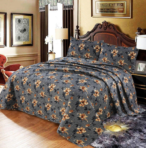 6Pc Ultrasonic Quilted Bedspread Set