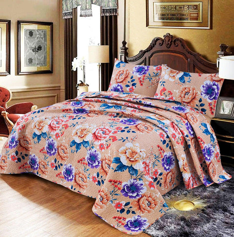 6Pc Ultrasonic Quilted Bedspread Set