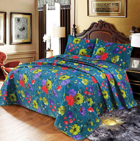 6Pc Ultrasonic Quilted Bedspread Set